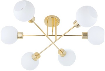 LAMPA WiSZĄCA SUFITOWA PLAFON ŻYRANDOL ZŁOTA KULE