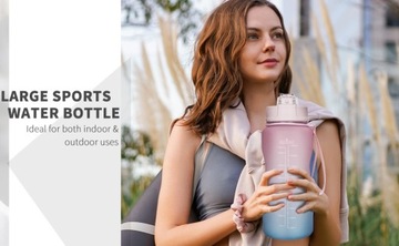 DUŻY BIDON BUKŁAK NA WODE BUTELKA Z UCHWYTEM MOTYWUJĄCA 2L LITRY KER