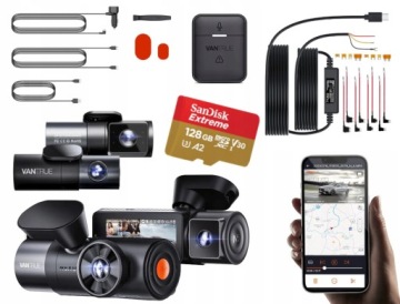VANTRUE N5 REJESTRATOR 4CH GPS + ACC 128GB PILOT