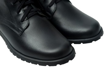 КОЖАНЫЕ БОТИНКИ НА ШНУРОВКЕ - НАТУРАЛЬНАЯ КОЖА РАЗМЕР 40