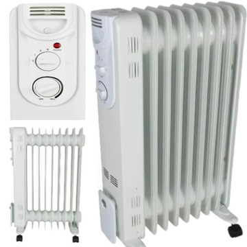 GRZEJNIK OLEJOWY ŻEBEREK ELEKTRYCZNY 2000W OLEJAK DO OGRZEWANIA POMIESZCZEŃ