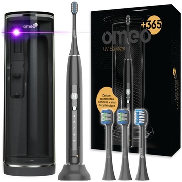 Szczoteczka Soniczna OMEO +365 UV Sanitizer Black
