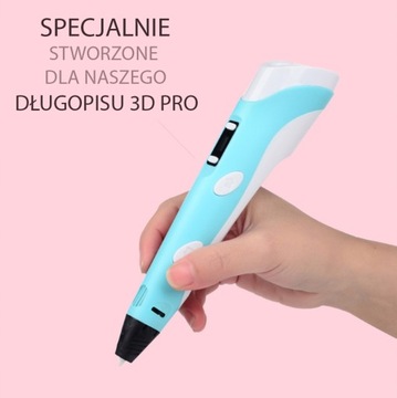 WKŁADY FILAMENT PLA DŁUGOPIS 3D 100m PREMIUM [HIT]