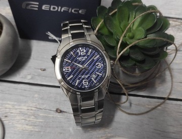 STALOWY KLASYCZNY NIEBIESKI WODOSZCZELNY ZEGAREK CASIO EDIFICE EF-125D-2A