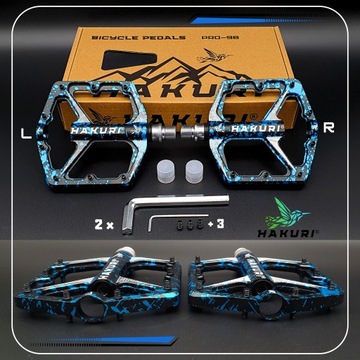 АЛЮМИНИЕВАЯ ПЛАТФОРМА велосипедные ПЕДАЛИ 16 контактов +3 подшипника LIGHT HAKURI