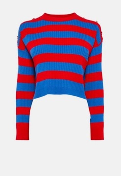 KAREN MILLEN SWETER DAMSKI W PASKI BASIC XS OCO