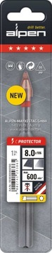 Сверло по стеклокерамограниту, керамической плитке, 8 мм Alpen C Protector