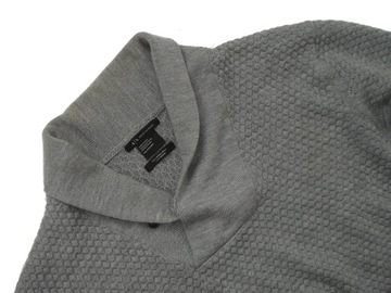 ARMANI EXCHANGE DUŻY Męski Sweter z Kołnierzem 100% MERINO WOOL r XXL