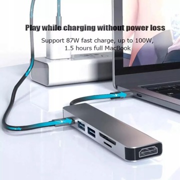 Адаптер HDMI Thunderbolt 3 USB C 3.1 SD TF Reader