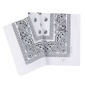 BANDAMKA BANDANA CHUSTKA CHUSTA APASZKA BIAŁA