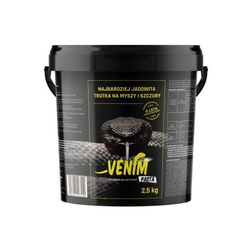 Trucizna, trutka Venim PASTA 2,5 kg Mocna na myszy i szczury + Gratis LEP