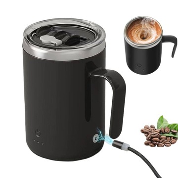 KUBEK SAMOMIESZAJĄCY MAGNETYCZNY POKRYWKĄ,Z MOŻLIWOŚCIĄ ŁADOWANIA USB 400ML