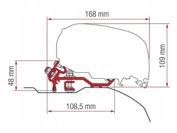 Adapter do markizy F80s Ducato/Jumper/Boxer Fiamma