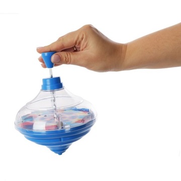 Ветер Вверх Волчок Радуги Цвета Вращающиеся Огни Игра