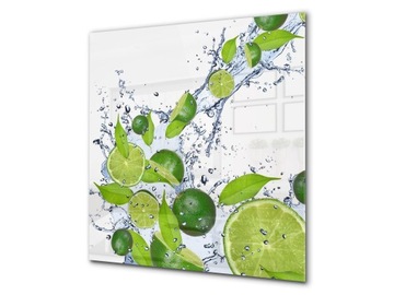 panel szklany dekor 50x55 J limonka woda mięta