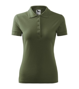 KOSZULKA PIQUE POLO DAMSKA MALFINI 210 BAWEŁNIANA T-SHIRT khaki L