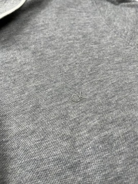 Koszulka męska polo z kołnierzykiem szara 100% bawełna Calvin Klein r. L