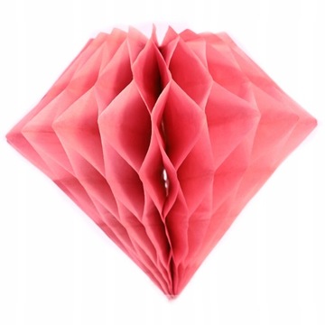 WISZĄCY DIAMENT 30CM ROZETA PAPIEROWA RÓŻNE KOLORY