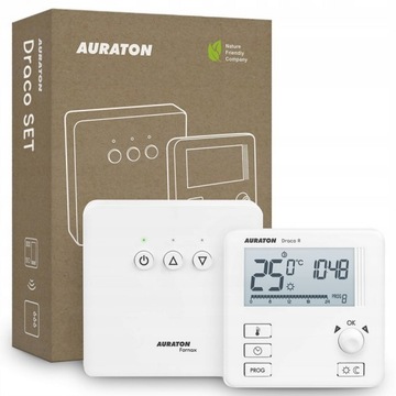 REGULATOR STEROWNIK TERMOSTAT POKOJOWY BEZPRZEWODOWY AURATON LIBRA BIAŁY