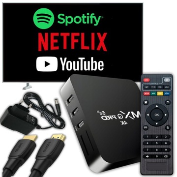 ПРИСТАВКА ANDROID SMART TV BOX 8 ГБ PRO 4K NETFLIX YOUTUBE ДЕКОДЕР CHROMECAST