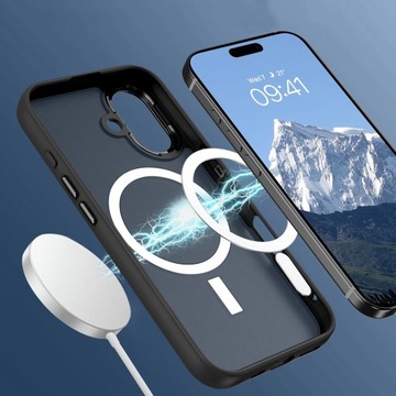 ЧЕХОЛ ДЛЯ iPhone 16 + 2X СТЕКЛО ДЛЯ MagSafe УСИЛЕННЫЙ МАГНИТНЫЙ КОРПУС