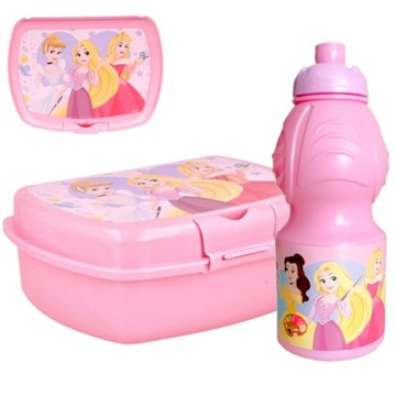 Śniadaniówka pojemnik lunchbox +bidon Księżniczki