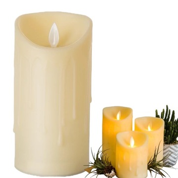 БОЛЬШАЯ СВЕЧА С ДВИЖУЩИМСЯ ПЛАМЕНЕМ ВЕЧНОЕ СВЕЧА НА АККУМУЛЯТОРЕ 15см 7027