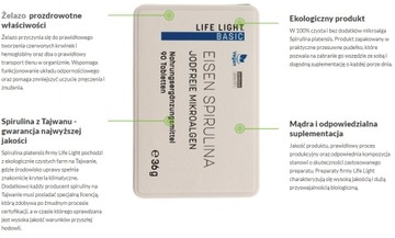 СПИРУЛИНА НАТУРАЛЬНОЕ ЖЕЛЕЗО 100% PURE LIFE LIGHT