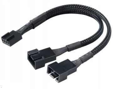 ROZGAŁĘZIACZ PRZEDŁUŻACZ ZASILANIA WENTYLATORA 4-pin->2x 4-pin PWM