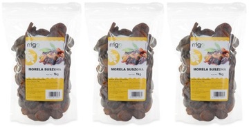 ZESTAW x3 MORELE SUSZONE NIESIARKOWANE- 3kg CIEMNE