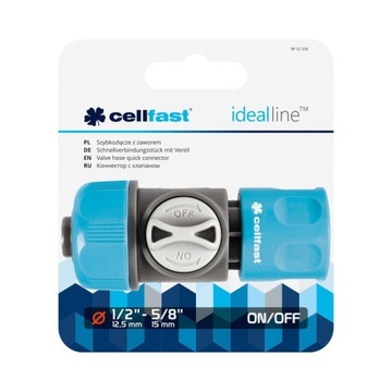 Быстроразъемный разъем с клапаном IDEAL Cellfast 1/2