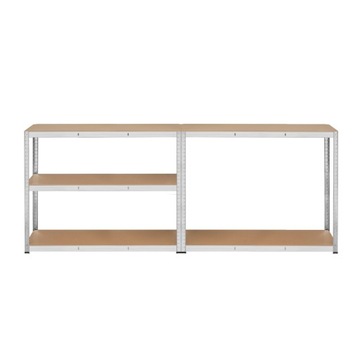 Металлический складской стеллаж 2в1 5 полок для гаража 205х120х45см 875кг Rebel