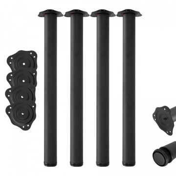 МАТОВО-ЧЕРНЫЕ НОЖКИ НАСТОЛЬНОГО СТОЛА, РЕГУЛИРУЕМЫЕ, ВЫСОТА 710ММ, 4 ШТ., СВЕРХВЫЕ