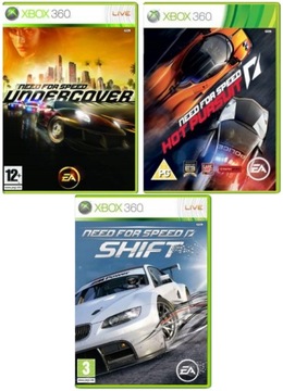 Kolekcja Need For Speed Undercover / Shift / Hot Pursuit XBOX 360 3-GRY