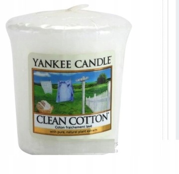 YANKEE CANDLE CLEAN COTTON SAMPLER ŚWIECA ŚWIECZKA