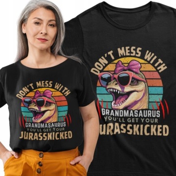 koszulka prezent na Dzień Babci upominek IMIENINY BABCIA URODZINY DINOZAUR