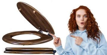 DESKA SEDESOWA WOLNOOPADAJĄCA DREWNO ORZECH