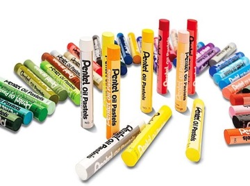 Мелки масляная пастель Pentel PHN-12, 12 цветов
