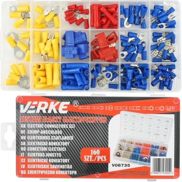 НАБОР ИЗОЛИРОВАННЫХ РАЗЪЕМОВ 160 ШТ. ЭЛЕКТРИЧЕСКИЕ РАЗЪЕМЫ РАЗЪЕМЫ