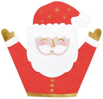 Serwetki Czerwone Mikołaj Święta Christmas 20 szt