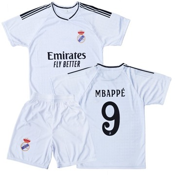 KOMPLET PIŁKARSKI MBAPPE REAL MADRYT 134 cm STRÓJ SPORTOWY