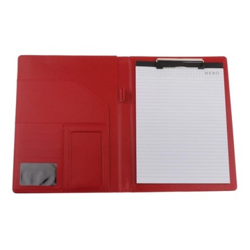 A4 Clipboard Clip Board Foldover File Folder Czerw