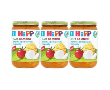 HiPP BIO Spaghetti z pomid. i mozza. 3x220g