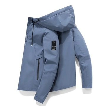 Men Hooded Jacket Windbreaker Fashion Male Bomber