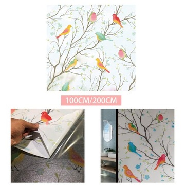 Folia Okienna Ptak Prywatność Okno Biała 35cmx100 cm