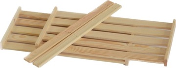 Drewniany regał sosnowy 59x62,8x32,9 Naturalny DOSTAWKA Z 2 półkami