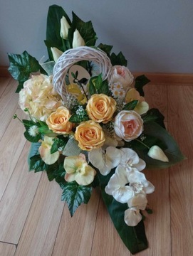 Украшение кладбища МОГИЛА композиция ВЕСНА ПАСХА НАБОР тюльпанов