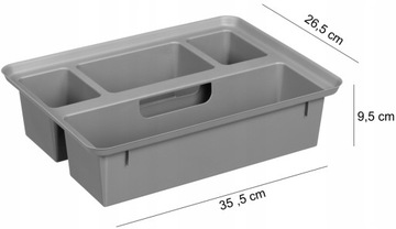 POJEMNIK PUDEŁKO DO DOMU 14L Z ORGANIZERAMI
