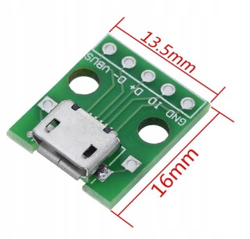 Адаптер гнездового гнезда Micro USB DIP