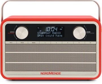 Radio Nordmende Transita 120 czerwone, retro, stylowe, designerskie, lekkie